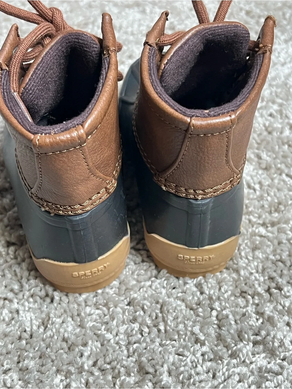 7 Kids Brown and Black Duck Boots - Comfort & Weather Protection